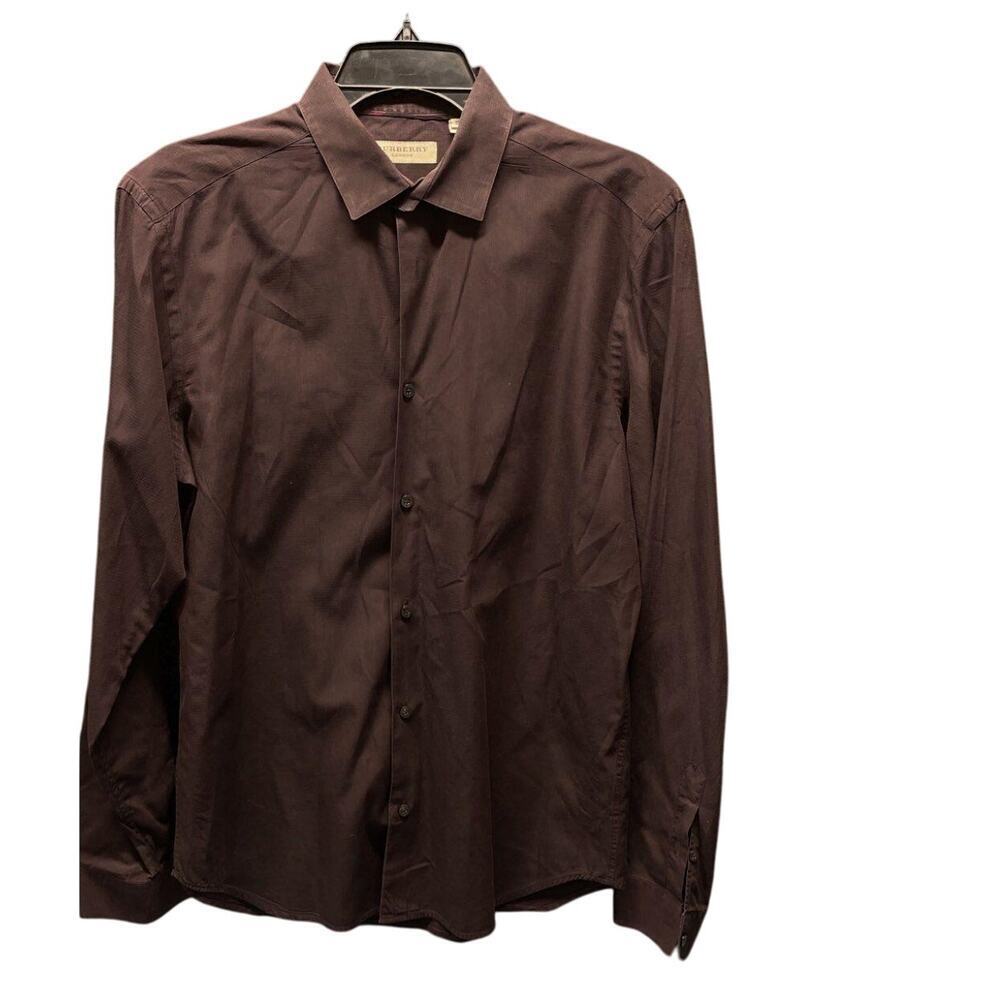Burberry London Brown Cotton Button Shirt 16-41
